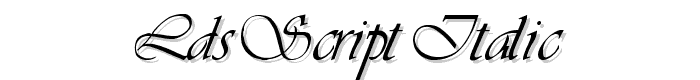 LDS Script Italic font